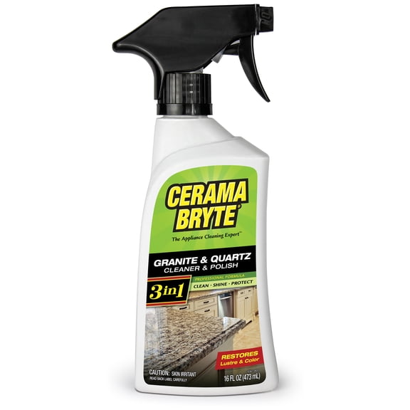 Cerama Bryte Granite and Quartz Cleaner and Polish, 16-Fl. Oz. Trigger Spray Bottle