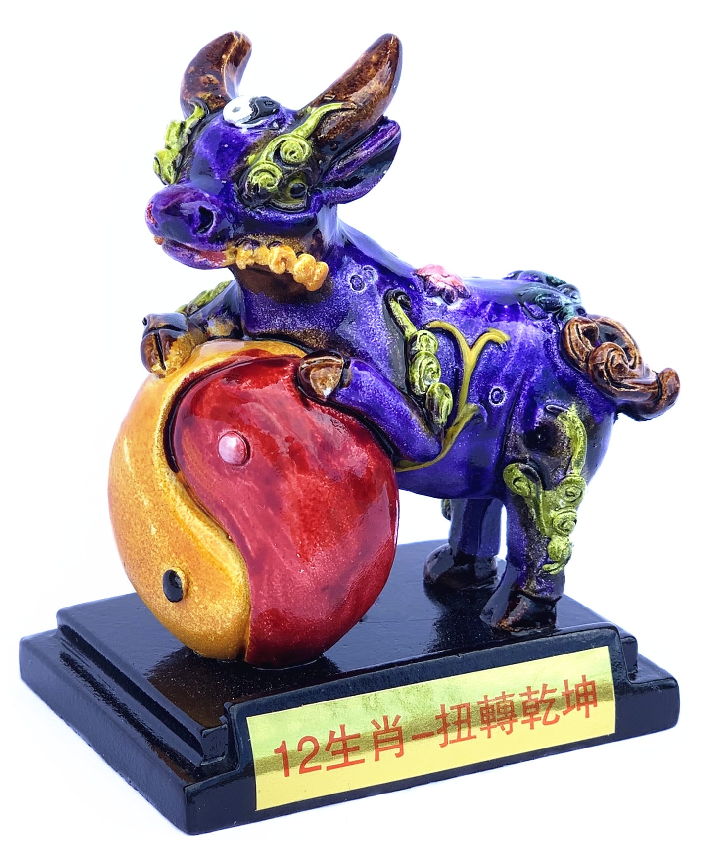 Six Animal without Zodiac style Chinese zodiac Hand Blown Glass Lucky Figurine 