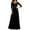 Black, variant on Lovskoo Wedding Guest Dresses for Women Evening Gown Appear Thin Three-Quarter Sleeve Lace V-Neck Lace Stitching Waist Length Dress Cocktail Dresses 2023 Beige