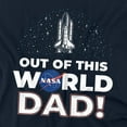 thumbnail image 2 of NASA Father's Day Out of This World Dad Unisex Adult Long-Sleeve T Shirt, Navy, X-Large, 2 of 3