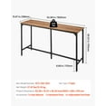 thumbnail image 3 of VEVOR Bar Table, 1PCS 53″ Kitchen Bar Table, Tall Dining Tables with Rounded Edge, Rectangular High Top Kitchen Tables for Balcony, Living Room, Light Brown, Black, Extended Horizontal Design, 3 of 9