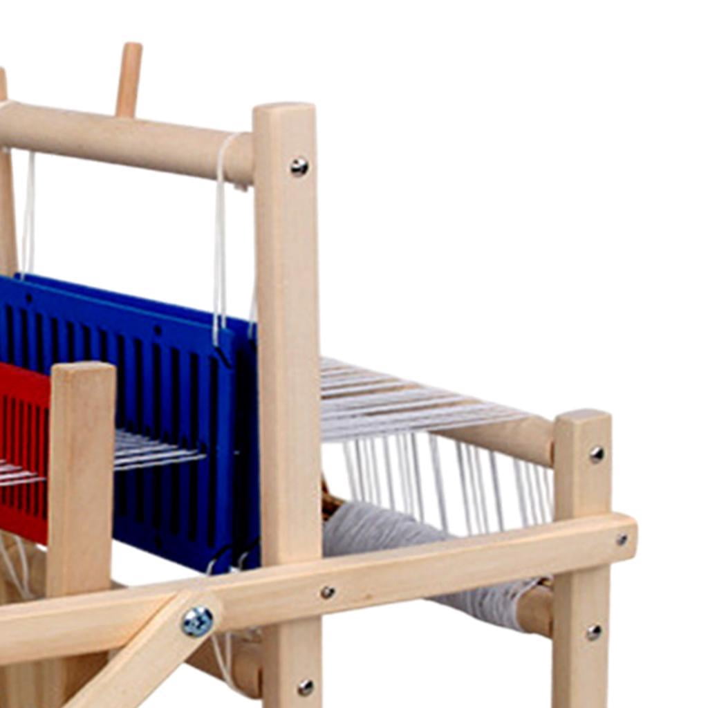 FVDPWYE DIY Multifunctional Hand Knitting Machine Wooden for Preschool Fine Motor Skills