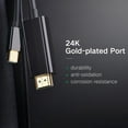 thumbnail image 5 of Simyoung Mini DisplayPort to HDMI Cable Mini DP to HDMI DP 6 Feet Thunderbolt Port Compatible MacBook Air/Pro, Microsoft Surface Pro/Dock, Monitor Project Video Black, 5 of 7