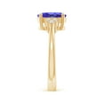 thumbnail image 3 of Angara Natural 1.9 Ct. Tanzanite with Diamond Classic Ring in 14K Yellow Gold for Women (Ring Size: 3.5), 3 of 9