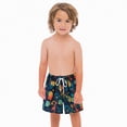 thumbnail image 2 of TOWED22 Boys Swim Trunks Quick Dry Beachwear Sport Swim Shorts Toddler Boy Swimwear Striped Bathing Suit Board Short 0-9 Year Black,7-8 Y, 2 of 4