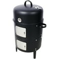 thumbnail image 5 of 17 Inch Charcoal Smoker Grill, Steel BBQ Smoker for Outdoor Cooking, Round Black Grill with Water Pan, Adjustable Air Vent, 5 of 10