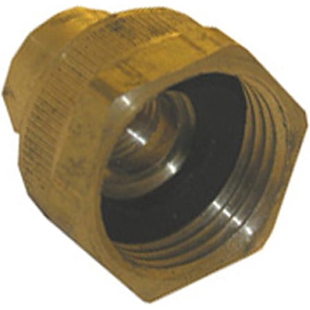 LASCO 15-1769 Brass Garden Hose Cap with 1/4-Inch Female Pipe Thread Tap