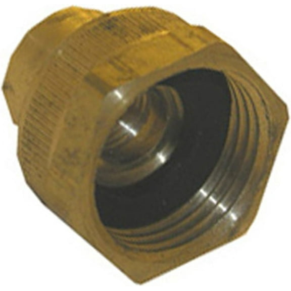 LASCO 15-1769 Brass Garden Hose Cap with 1/4-Inch Female Pipe Thread Tap