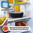 thumbnail image 6 of Pizza Pack® Reusable BPA-Free Silicone Storage Container with 5 Microwavable Trays, 4 Pack, Black, 6 of 7