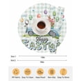 thumbnail image 6 of 13 Inch Round Placemats Set of 6, Easter Eggs Non Slip Heat Insulation PP Table Mats, Tulip Green Plaid Spring Bunny Butterfly Flower Washable Place Mats for Kitchen Dining Party Table Decor, 6 of 7