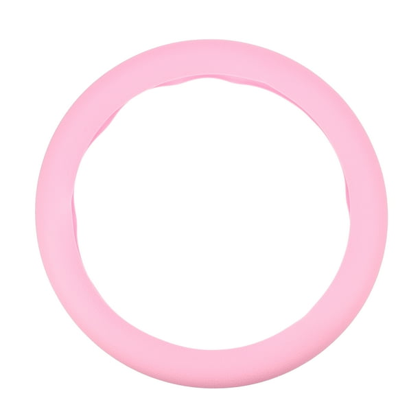 Funda de silicona para volante de coche de 33 cm Protector de volante de silicona suave antideslizante Ajuste universal Volante de 32-40 cm Rosa