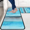thumbnail image 6 of Kitchen Rugs and Mats Set 2 Pcs, Abstract Area Rug Blue and Sky Blue Abstract Art Painting Non-Slip Kitchen Rug Set for Kitchen, Office, Sink 17"x47.2"+17"x30", 6 of 6