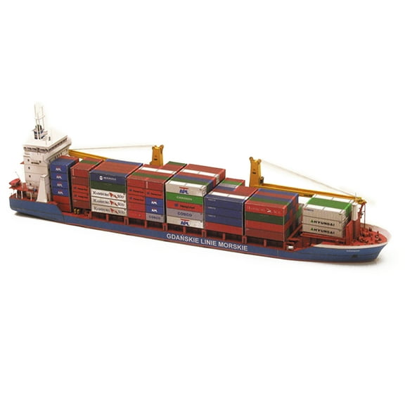 TAPDRA Part 1/400 Polish Gdansk Cargo Ship Paper Model Set Ship Paper Model Handmade Model (Unassembled Kit )