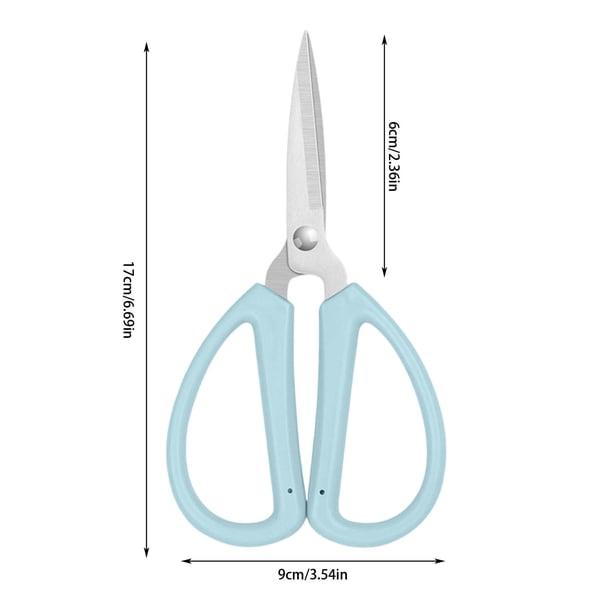 Tijeras de acero inoxidable para uso doméstico, para oficina y estudio, para estudiantes, para cortar mangos de plástico, telas y extremos de hilo, tijeras pequeñas puntiagudas para bricolaje.