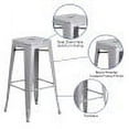 thumbnail image 6 of Flash Furniture Commercial Grade 30" High Backless Silver Metal Indoor-Outdoor Barstool with Square Seat, 6 of 13