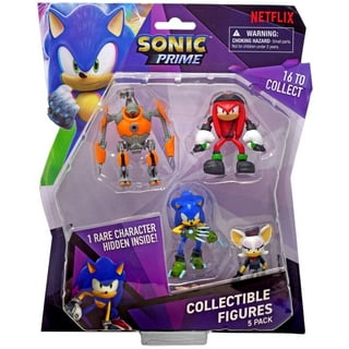 Funnytoys 6PCS/Set Sonic the Hedgehog Action Figures Toys Sonic Knuckles  Tails Amy Metal Sonic Super Sonic PVC Model Toy Great Figurine Gift, 5cm-7cm