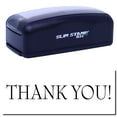 thumbnail image 1 of Large Pre-Inked Thank You Stamp, Slim 1854, Ultra Slim Design, Impression Size 1-13/16" by 2-1/2", Up to 25,000 Impressions - Black Ink, 1 of 10