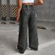 thumbnail image 5 of Cowsor Girls Baggy Jeans Distressed Denim Pants Elastic Waist Wide Leg Jeans for Girls Kids Loose, 5 of 6