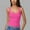 Hot Pink, variant on EchfiProm Womens T-Shirts Trendy Square Neck Tops Sleeveless Solid Pullover Slim Y2K for Ladies