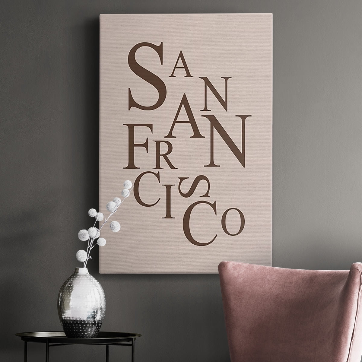 Neutral City Center Type II Premium Gallery Wrapped Canvas - Ready to Hang