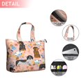 thumbnail image 2 of Dachshund and Flower Travel Tote Bags for Women Carry On,Large Weekender Bags for Women Travel,Multi Functional Duffle Bag for Work,Shopping,Sports, 2 of 5