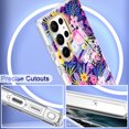 thumbnail image 6 of Tarise for Samsung Galaxy S23 Ultra 5G Phone Case, [Wireless Charging] Shockproof Drop Proof Rugged Hybid Back Cover with TPU Impact Resistant Bumper for Samsung S23 Ultra 6.8" (2023), Flower, 6 of 7