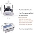 thumbnail image 4 of 3 Inch LED Recessed Ceiling Light with Junction Box Dimmable LED Downlight Shower Lights Gimbal Trim 4000K Neutral White 8W 600LM Brightness IP65 Waterproof, 4 of 5