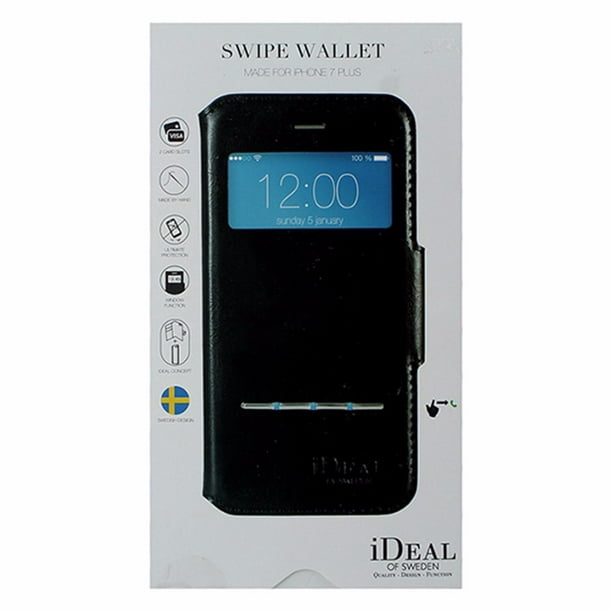 contrast Rechtdoor Overleg iDeal of Sweden Swipe Wallet iPhone 7 Plus Black - Walmart.com