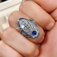 thumbnail image 2 of QQTDFG Vintage 925 Silver Rings Women Cubic Zirconia Wedding Jewelry Rings Gift Sz 6-10-Blue-9, 2 of 8