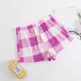 thumbnail image 2 of DHFJKG Women Winter Fuzzy Pajama Plaid Shorts Elastic Drawstring Pyjama Casual Loose Fit Shorts Sleep Cozy Trousers, 2 of 5