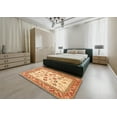 thumbnail image 4 of Ahgly Company Indoor Square Traditional Orange Red Oriental Area Rugs, 6' Square, 4 of 6