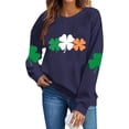 thumbnail image 2 of Tauxra Chandail de la Saint-Patrick pour Femmes à Manches Longues, Col Rond, Coupe Ample, Blouse Tunique Décontractée, 2 of 6