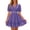 yue866-Purple, variant on KHONTS Women's Summer Dress Hollow out Lace V-Neck Puff Short Sleeve A-Line Layered Short Dresses Red XL