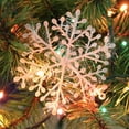 thumbnail image 5 of Luxtrada 12pcs White Sparkling Snowflakes String & Sticker Window Clings Decal Christmas Decoration Hanging Xmas Ornaments (5.9INCH,15CM), 5 of 9