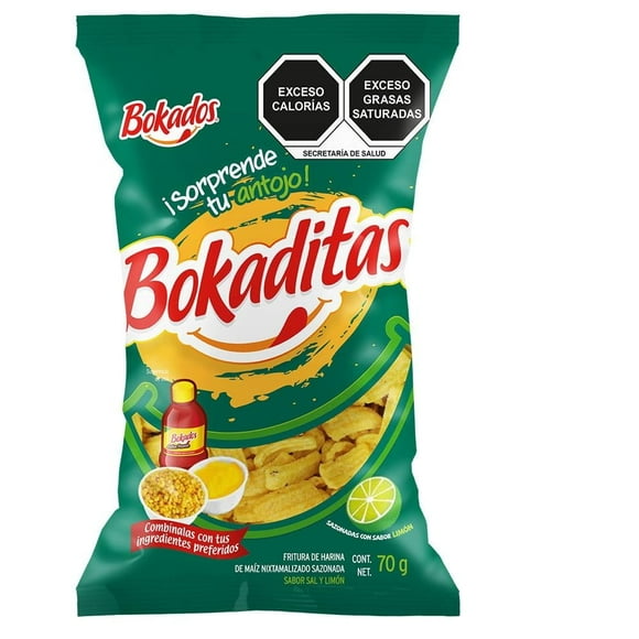 Botana Bokados Bokaditas sabor limón 75 g