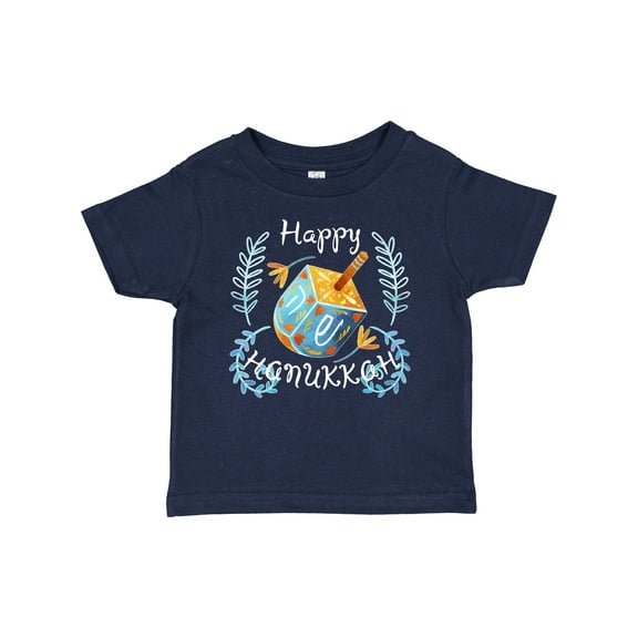 Inktastic Happy Hanukkah Dreidel and Laurels Boys or Girls Baby T-Shirt