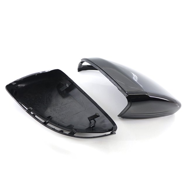 Paquete de 2 copas retrovisores, a prueba de viento, resistente al calor, cubierta de espejo lateral, escudo, diseño de carbono, práctica Vehículos, repuestos y accesorios Mis Negro brillante Kenally VI015695-00B