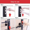 thumbnail image 4 of Portable Door Lock & Door Stop Alarm Set, Dual Protection Home Security Door Kit, Travel Hotel Lock Devices Pocket Self Defensey Tools for Traveling Hotel Home Apartment,Red, 4 of 4
