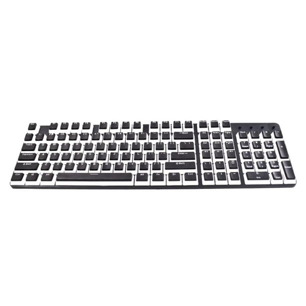 Juego de teclas Pudding, 104 teclas PBT opacas de doble inyección para escribir en juegos NegroB