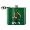 thumbnail image 2 of Healer Cleric RPG  MMORPG Class Role Playing Game Stainless Steel 5oz Hip Drink Kidney Flask, 2 of 3