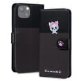 thumbnail image 6 of Allytech Wallet Case for iPhone 13 with Cute Cartoon Pattern, 3 Card Slots + 1 Cash Slot + Wrist Strap, Premium PU Leather Stand Magnetic Clasp Shockproof Protective Case, Darkgray, 6 of 8