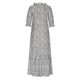 thumbnail image 5 of Puntoco Vestido De Manga Corta Con Cuello En V, Vestido Estampado De Manga Corta Con Cuello En V Para Mujer Gris M, 5 of 7