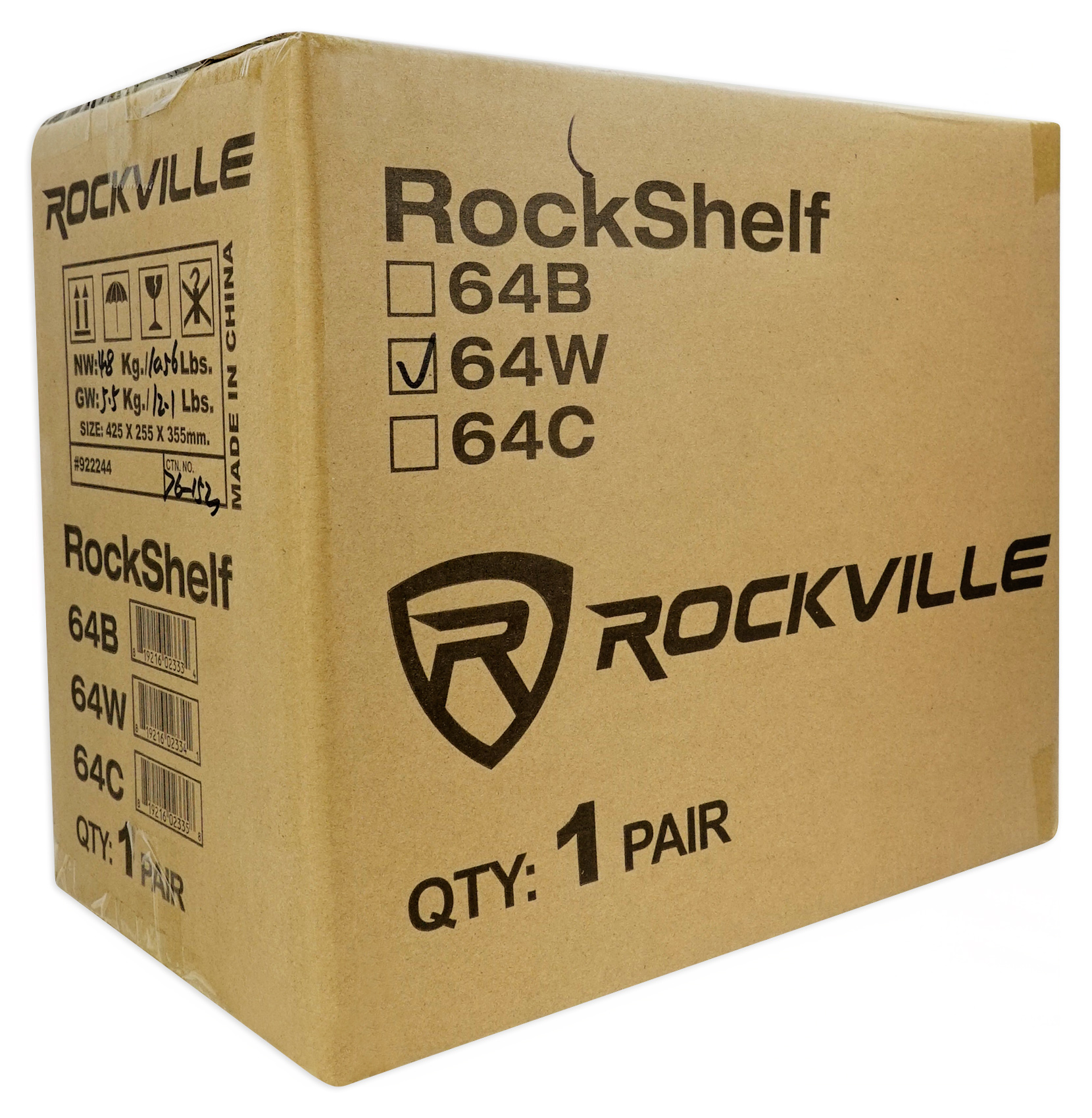 Pair Rockville RockShelf 64W White 6.5" Home Bookshelf Speakers w/21" Stands