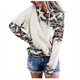 thumbnail image 2 of Puntoco moda mujer manga larga otoño camiseta impresión bolsillos con capucha blusa tops Puntoco Puntoco-4130, 2 of 7