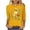 ி176-Yellow, variant on Women's Bee Print Loose Casual Round Neck 3/4 Sleeve T-Shirt Top - Relaxed Graphic Tee with Nature Motif for Everyday Wear