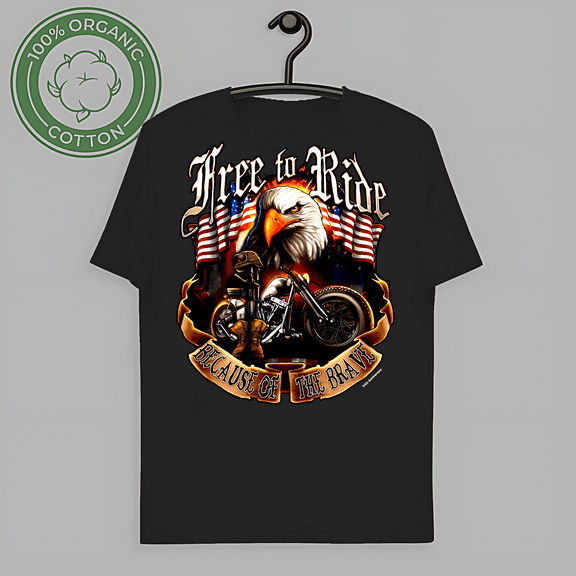 RARE Free To Ride Memorial USA Motorcycle Biker T-Shirt no Harley-TH58716