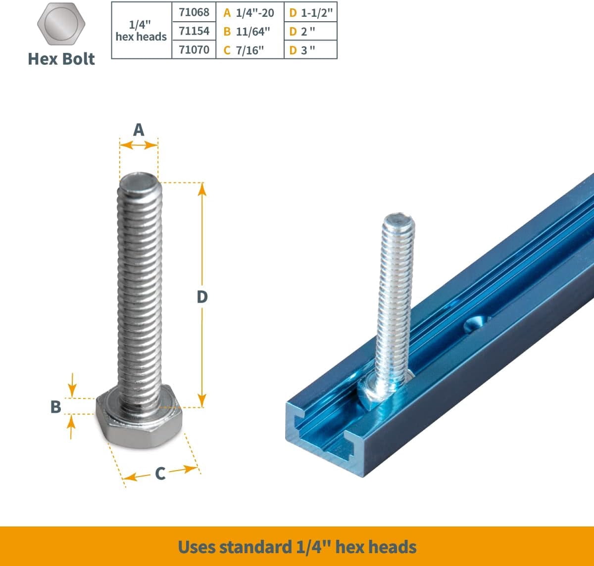 POWERTEC 4PK 48 Inch Universal T track with 100 PCS Wood Screws, Double-Cut Profile T track with Predrilled Mounting Holes (71853)