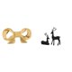 thumbnail image 1 of Elegante tirador de lazo de latón y estatua de . Juego de figuras de reno de resina para cajones de cocina, armarios, cómodas, baño, sala, 1 of 8