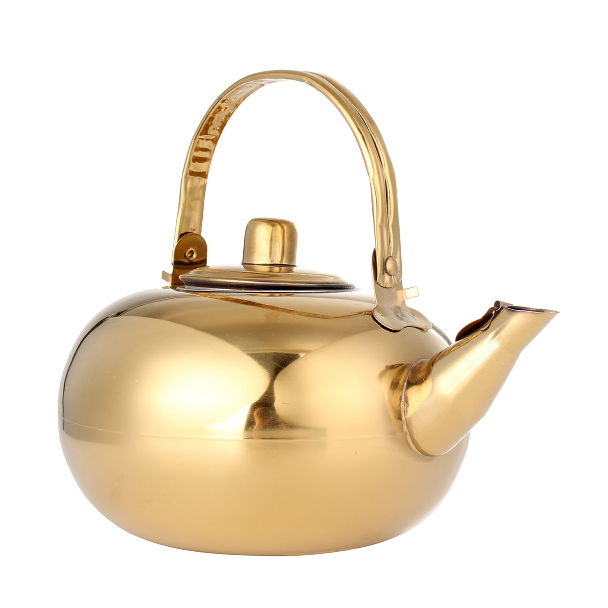 4 Size Small Stainless Steel Tea Pot Kettle with Tea Strainer for Outdoor Camping Gold Walmart