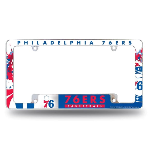 Philadelphia Basketball 76ers Chrome Metal License Plate Frame
